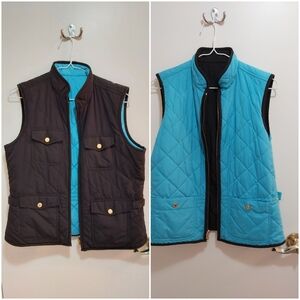 Ralph Lauren Size Small Reversible Blue and Black Vest (S)